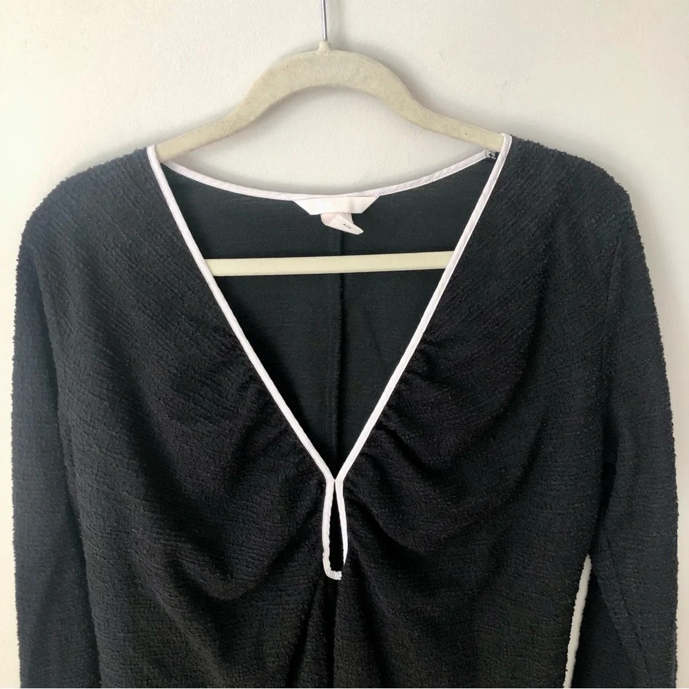 H&M Keyhole-Detail Bouncle Black  One-Piece Swim Casual Dress Women’s Size XL